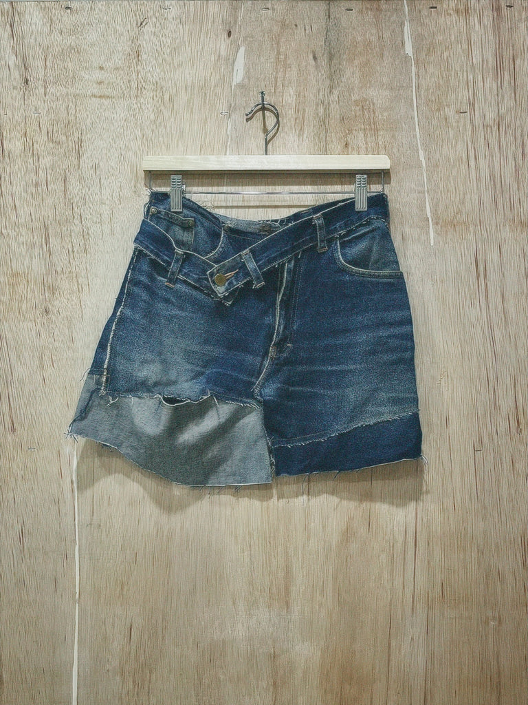 Denim Mini Skirt (Blue) - X U E _ S