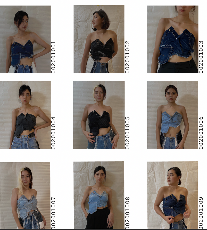Custom - Reworked Denim Tube Top - X U E _ S