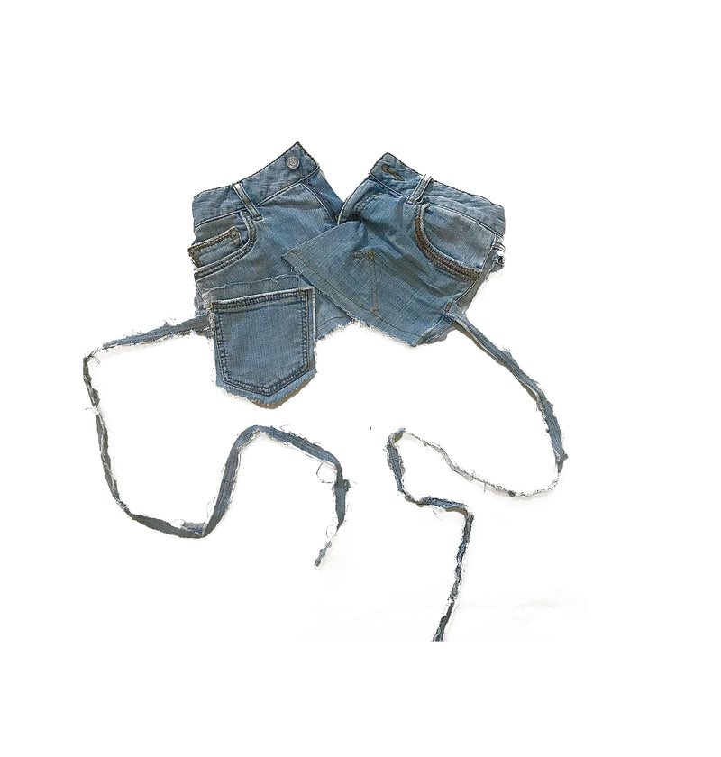 Reworked Denim Tube Top 002001007 - X U E _ S