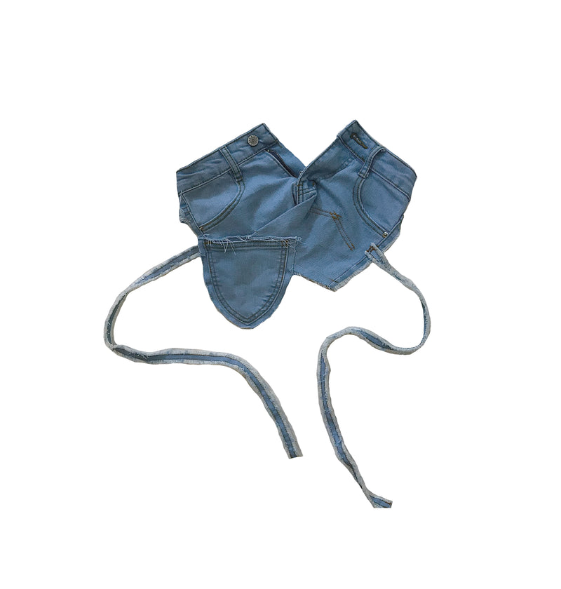 Reworked Denim Tube Top 002001006 - X U E _ S