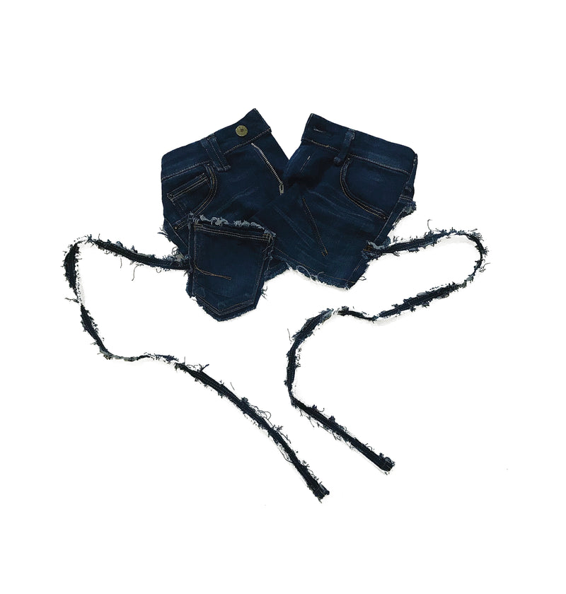 Reworked Denim Tube Top 002001003 - X U E _ S